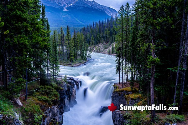 Sunwapta Falls in Jasper National Park in April